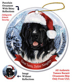Newfoundland Landseer Newfie Howliday Dog Christmas Ornament