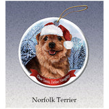 Norfolk Terrier Howliday Dog Christmas Magnet