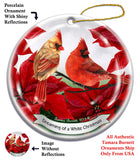 Northern Cardinal Howliday Bird Christmas Ornament