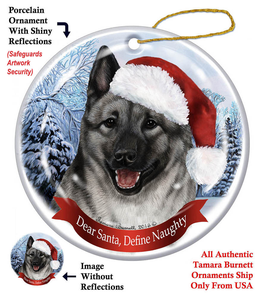 Norwegian Elkhound Howliday Dog Christmas Magnet