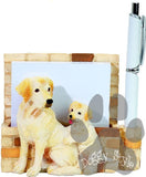 Yellow Labrador Dog Magnetic Notepad Holder includes Pad and Pen