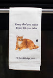 Orange Tabby Cat Dish Towel