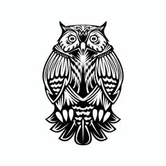 Owl Tribal Vinyl Car Sticker