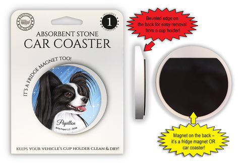 Papillon Assorted Magnetic Car Coaster