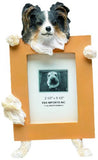 Papillon Tri Color Dog Picture Frame Holder