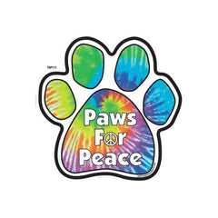 Paws for Peace Tie Dye Dog Paw Magnet