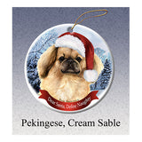Pekingese Cream Howliday Dog Christmas Magnet
