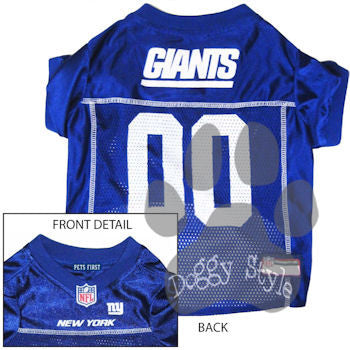 Pet's First Officially Licensed New York Giants Dog Football Jersey