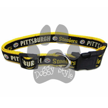 Pet's First Officially Licensed Pittsburgh Steelers Football Dog Collar
