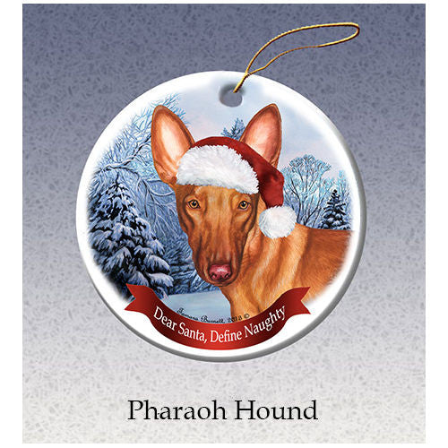 Pharoah Hound Howliday Dog Christmas Ornament