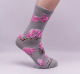 Pigs All Over Farm Animal Novelty Socks Gray