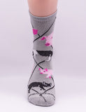 Pigs Farm Animal Novelty Socks Gray