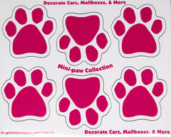 6 Mini Paws Pink Dog Paw Magnet