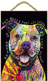 Pit Bull Beware Of Pit Bulls They Will Steal Your Heart Dean Russo Wood Dog Sign