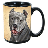Faithful Friends Pit Bull Blue Cropped Dog Breed Coffee Mug