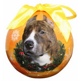 Pit Bull Brindle Shatterproof Dog Christmas Ornament