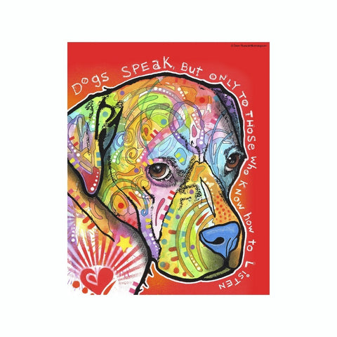 Pit Bull Dogs Speak But Only To Those Who Know How To Listen Dean Russo Vinyl Dog Car Sticker