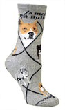 Pit Bull Terrier Dog Breed Novelty Socks Gray