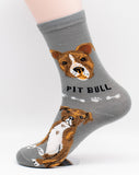 Pit Bull Socks Dog Breed Foozy Novelty Socks