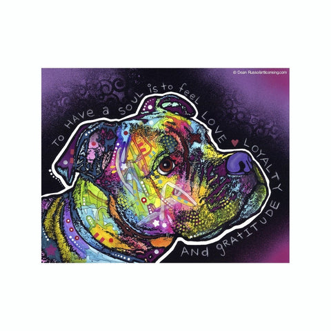 Pit Bull To Have A Soul Is To Feel Love Loyalty Dean Russo Vinyl Dog Car Sticker