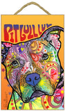 Pit Bull Love Dean Russo Wood Dog Sign