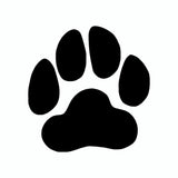 Plain Dog Paw Print Vinyl Dog Car Sticker