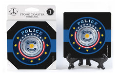 Police Seal Stone Drink Coaster