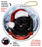 Pomeranian Black Howliday Dog Christmas Ornament
