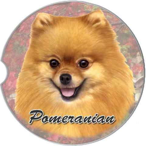 Pomeranian Sandstone Absorbent Dog Breed Car Coaster
