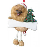 Dangling Leg Pomeranian Dog Christmas Ornament