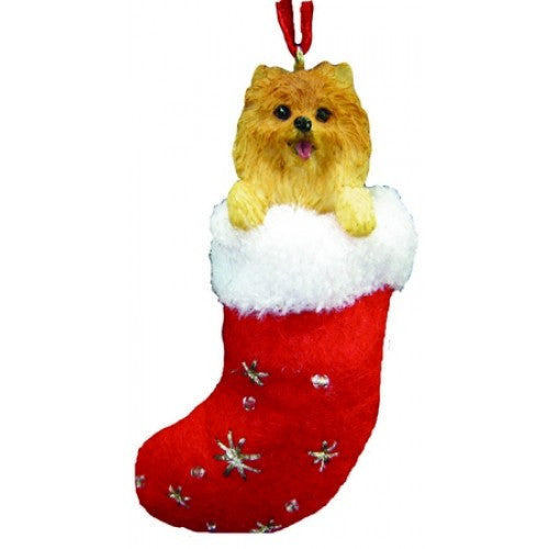 Santa's Little Pals Pomeranian Dog Christmas Ornament