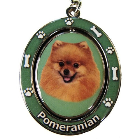 Pomeranian Dog Spinning Keychain