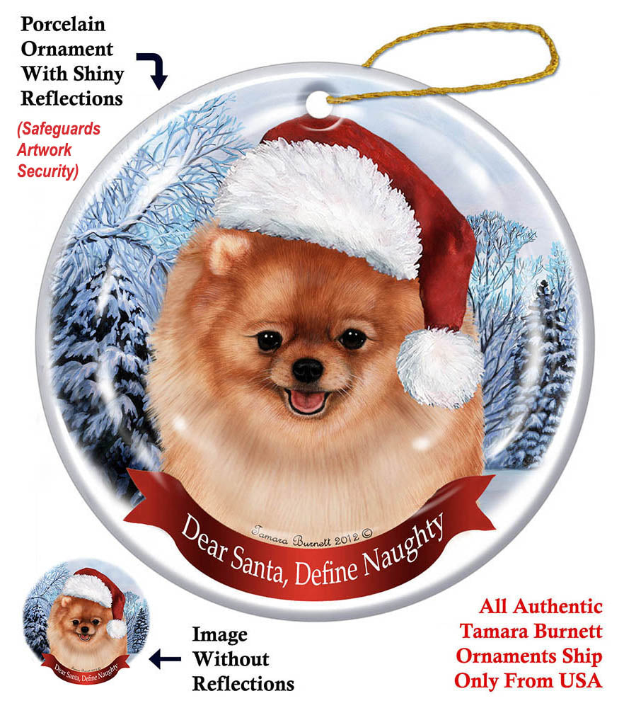 Pomeranian Howliday Dog Christmas Ornament
