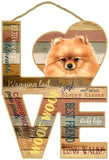Pomeranian Assorted Love Sign
