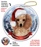Poodle Apricot Howliday Dog Christmas Ornament