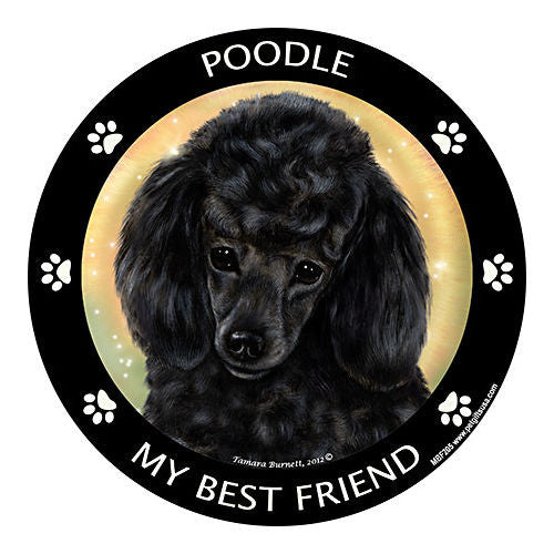 Poodle Black My Best Friend Dog Breed Magnet