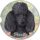 Poodle Black Sandstone Absorbent Dog Breed Car Coaster