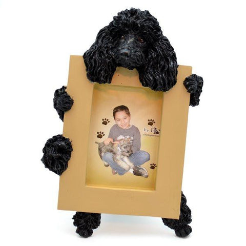 Poodle Black Dog Picture Frame Holder