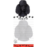 Poodle Black List Stationery Notepad
