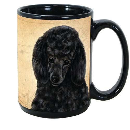 Faithful Friends Poodle Black Dog Breed Coffee Mug