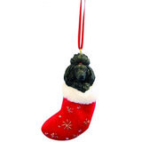 Santa's Little Pals Poodle Black Christmas Ornament