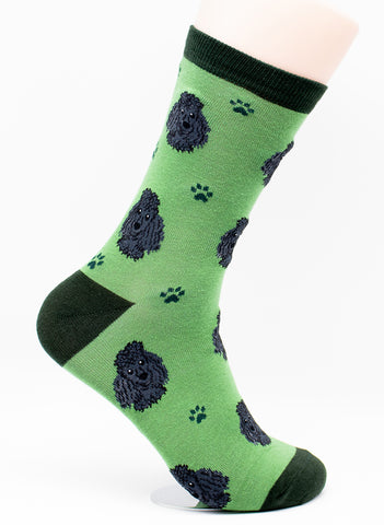 Poodle Black Dog Breed Novelty Socks