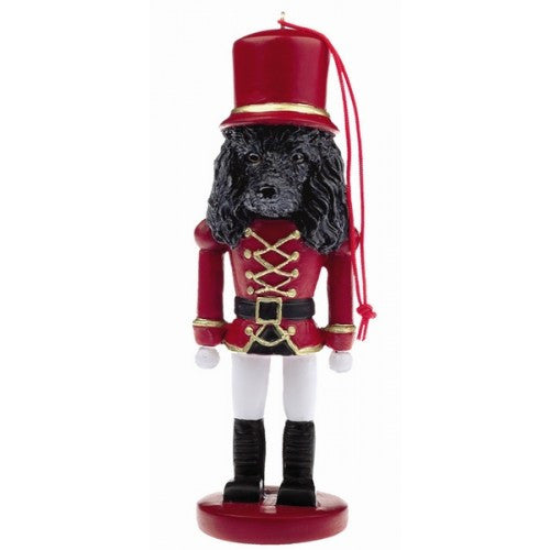 Poodle Black Dog Toy Soldier Nutcracker Christmas Ornament