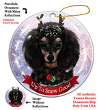 Poodle Black Howliday Dog Christmas Ornament