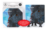 Poodle Black Dog Ursula Dodge Drink Coaster