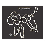 K Line Poodle Dog Car Window Decal Tattoo