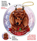 Poodle Black Howliday Dog Christmas Ornament