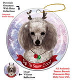 Poodle Silver Howliday Dog Christmas Ornament