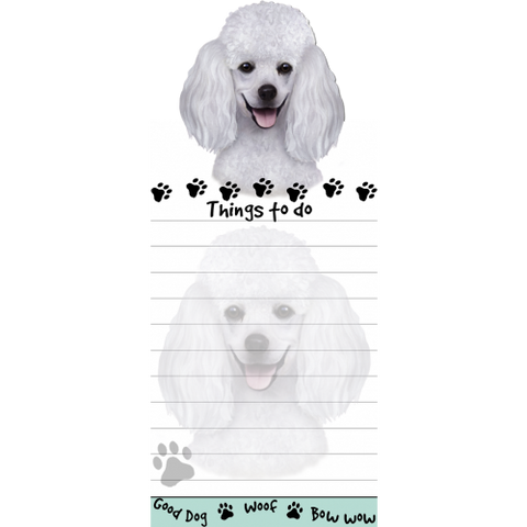 Poodle White List Stationery Notepad
