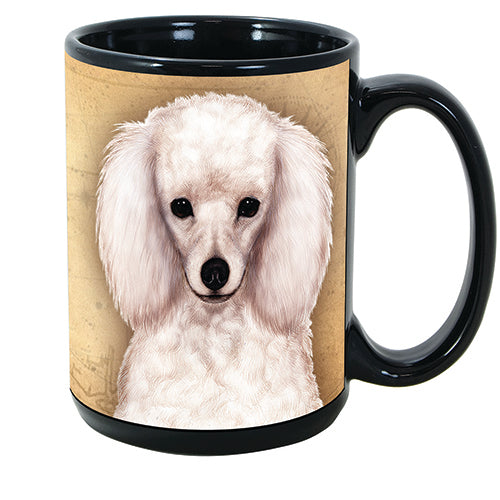 Faithful Friends Poodle White Dog Breed Coffee Mug